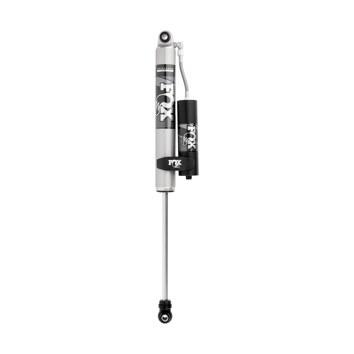 Fox 2.0 Performance remote reservoir rear shock 985-24-174 for 2017-2026 Ford Super Duty at stock height