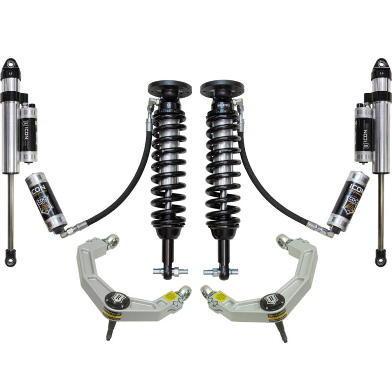 ICON Stage 5 Suspension System w/ Billet UCA | 2015-2020 Ford F-150 4WD | 2-2.63 in Lift | K93085