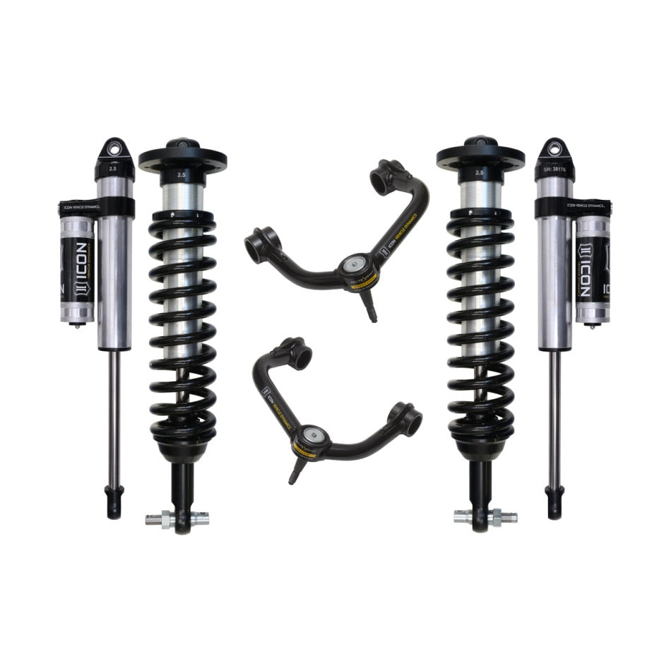 ICON Stage 3 Suspension System w/ Tubular UCA | 2015-2020 Ford F-150 4WD | 0-2.63 in Lift | K93083T