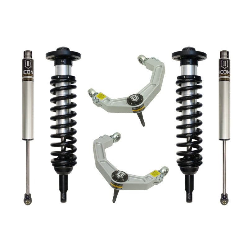 ICON Stage 2 Suspension System w/ Billet UCA | 2009-2013 Ford F-150 2WD/4WD | 0-2.63 in Lift | K93011