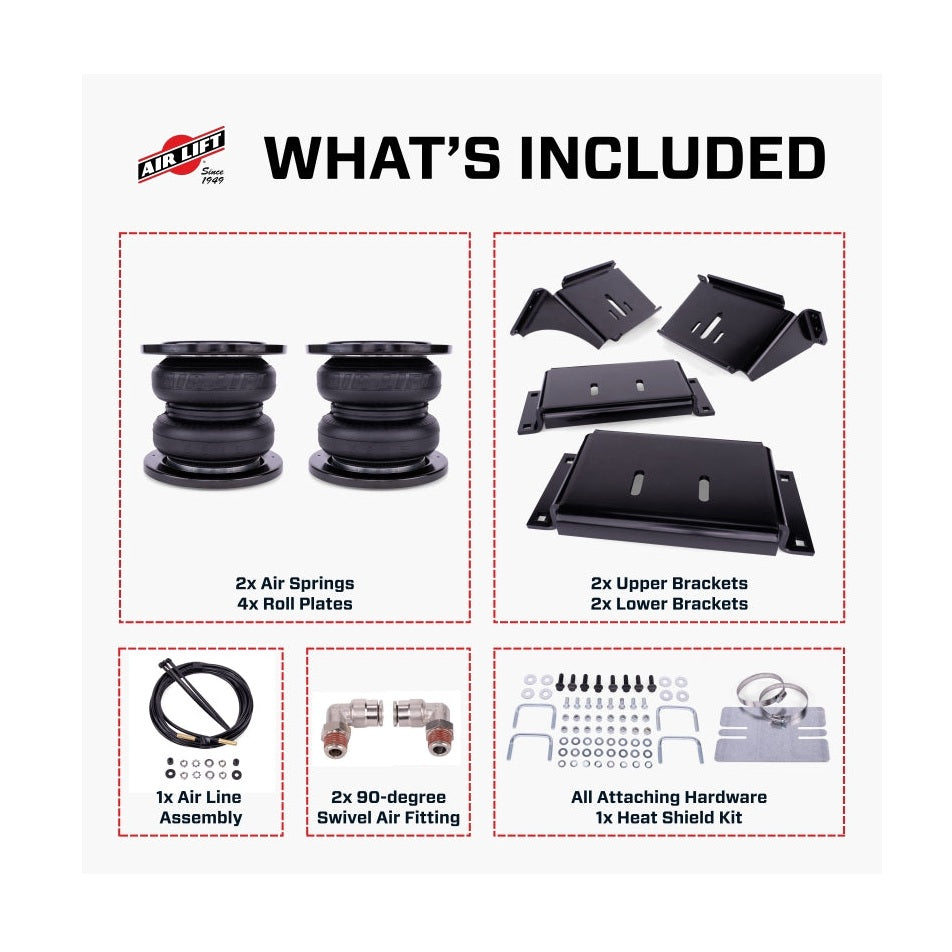 Air Lift LoadLifter 7500 XL Ultimate Rear Air Spring Kit | 2016-2025 Chevy Silverado / GMC Sierra 3500HD 2WD/4WD | 7,500 lb Load Support | 57543
