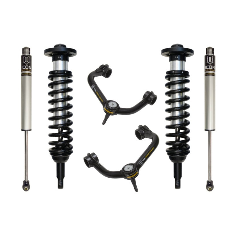 ICON Stage 2 Suspension System w/ Tubular UCA | 2009-2014 Ford F-150 2WD/4WD | 0-2.63 in Lift | K93002T