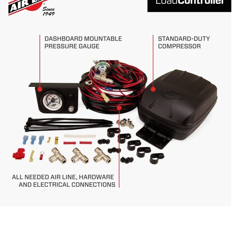 Air Lift LoadController II Single Path Compressor System w/ Gauge | Universal Fit | 25592
