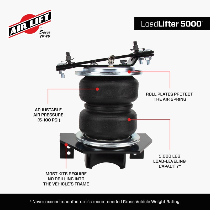 Air Lift LoadLifter 5000 Rear Air Spring Kit | 2004-2014 Ford F-150 2WD/4WD | 5,000 lb Load Support | 57228