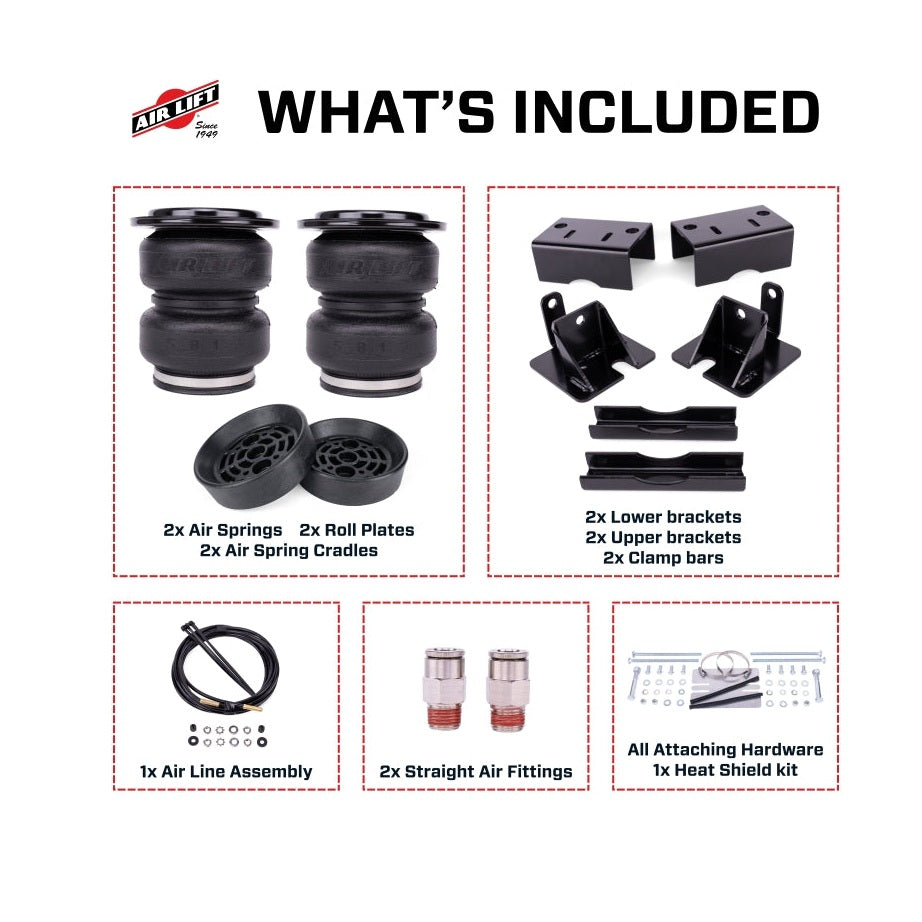 Air Lift LoadLifter 5000 Ultimate w/ Air Spring Cradle Rear Air Spring Kit | 2021-2026 Ram 1500 4WD | 5,000 lb Load Support | 88377
